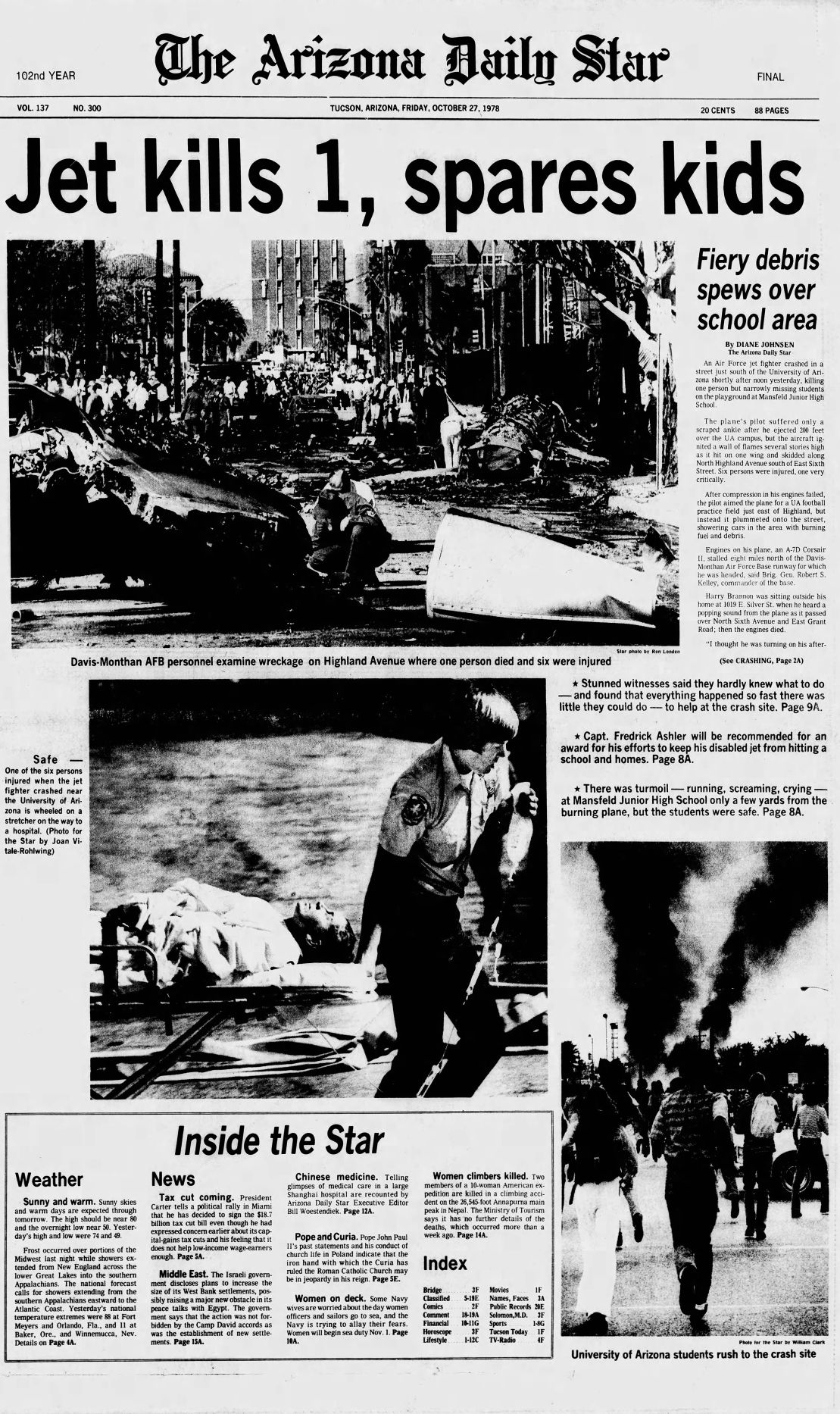 Oct. 27, 1978: Jet crash near UA